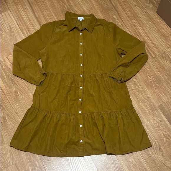 J. Crew Long Sleeve Dress button front. Like new. Size 14 - Picture 1 of 5